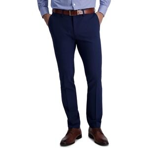 Kenneth Cole Reaction Men's Skinny Fit Stretch Dress Pants - Blue - 34Wx30L